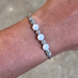 John Hardy Sterling Silver and Fresh Water Pearl Adjustable Bracelet